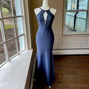 BCBG Max Azria Front Cut Out Halter Gown